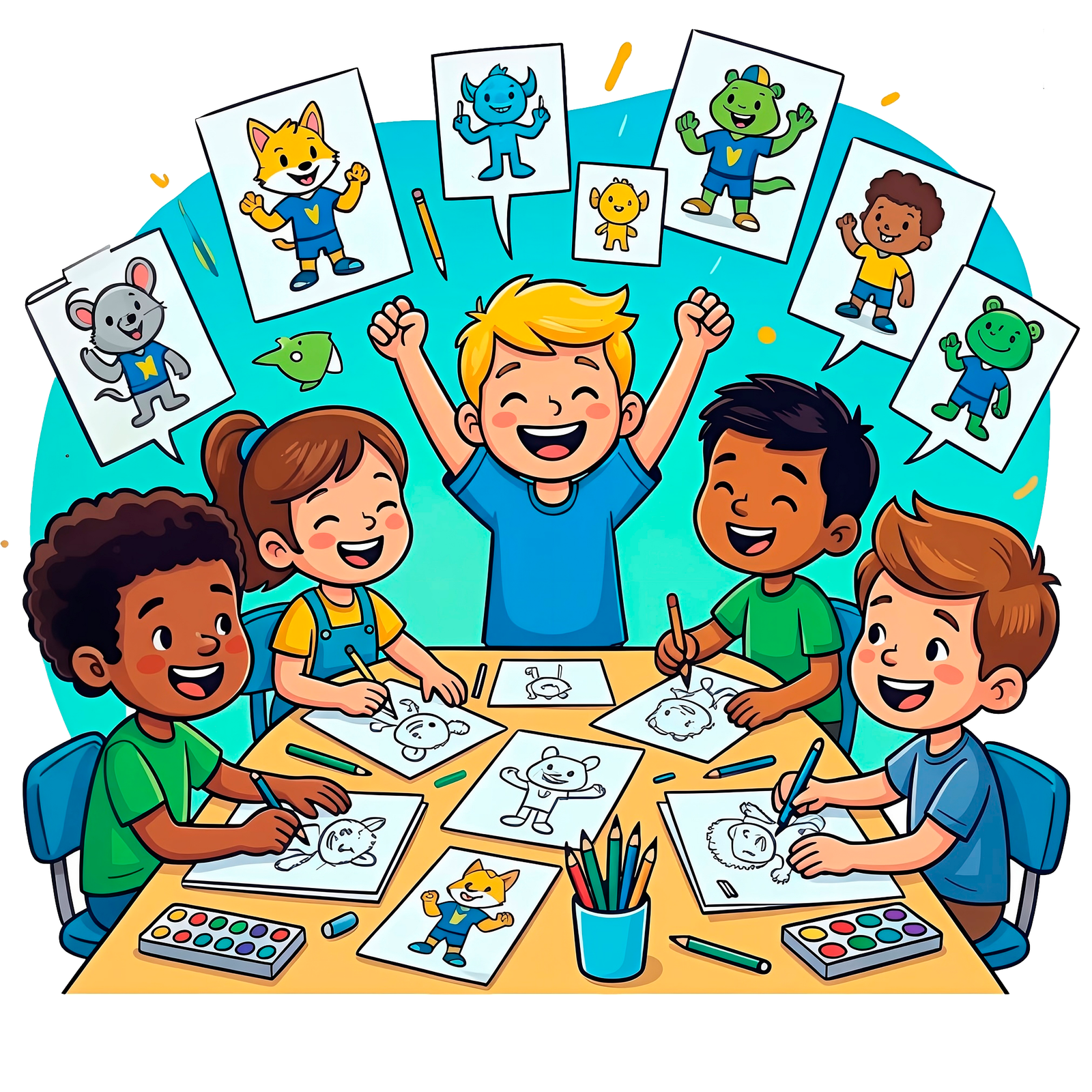 Ilustração do mascote do concurso
